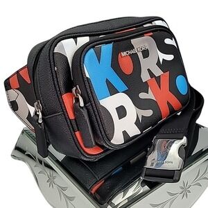 Michael Kors Mens Sling Pack‎ Belt Bag Cooper Graphic Logo Multicolor